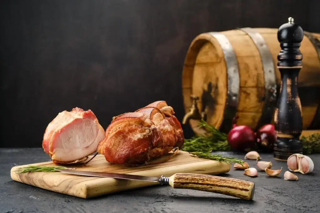 Smoked lamb meat